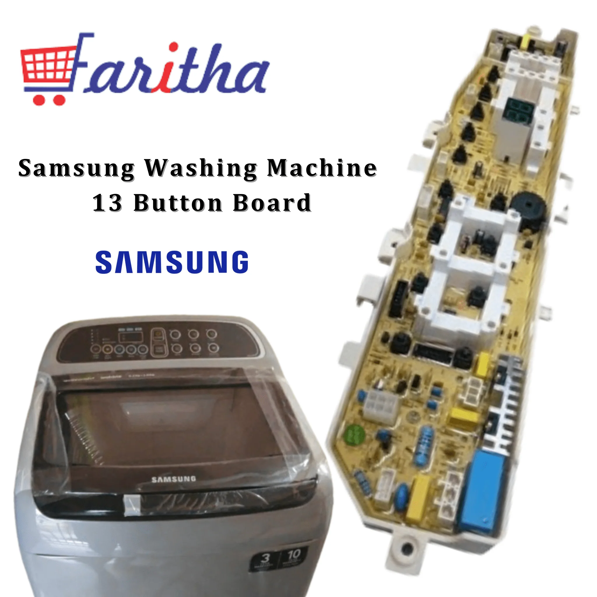 Samsung Washing Machine PCB Board – Original AAA 13 Button # - Image 3