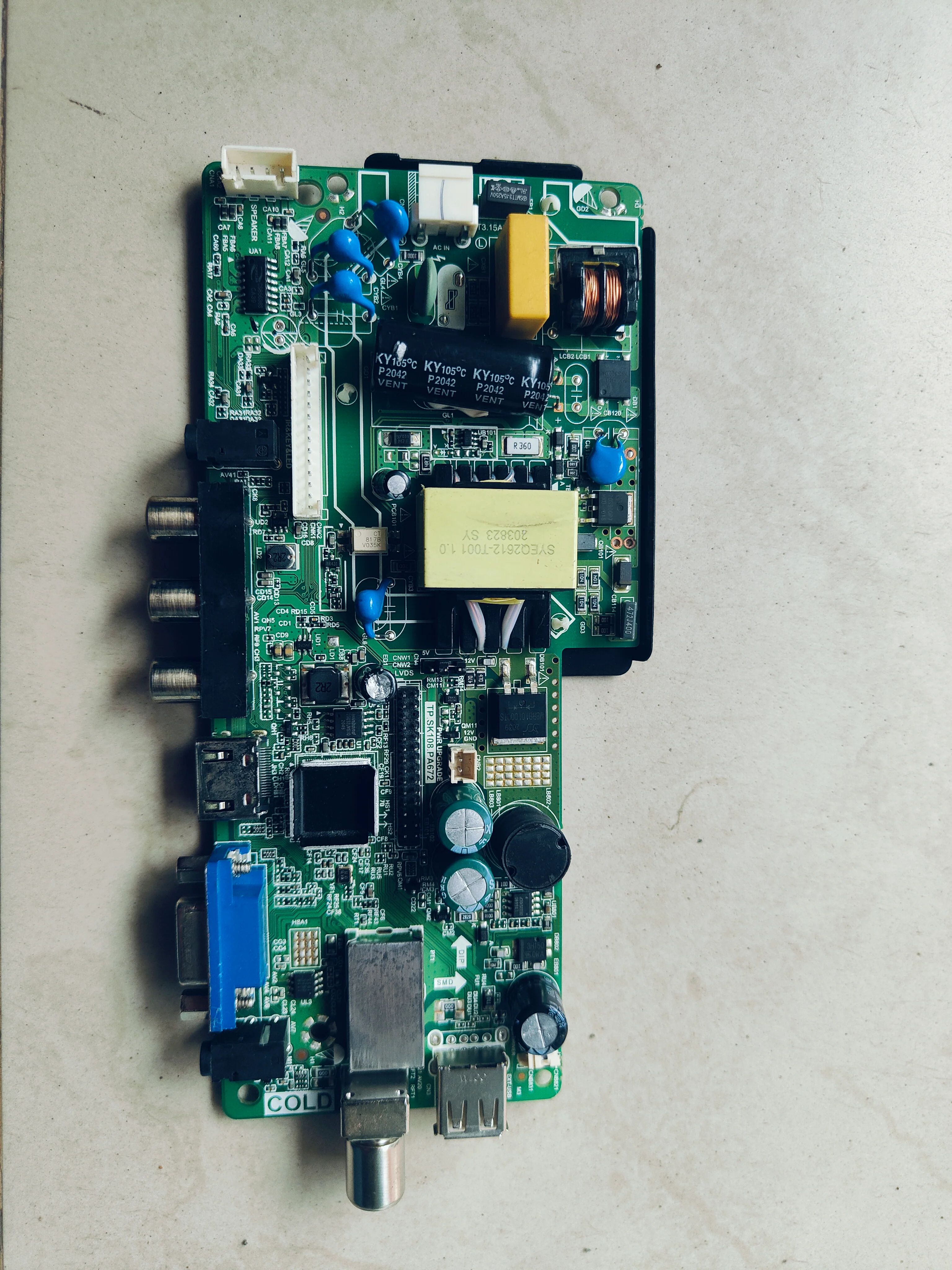 TP.SK108.PA672 24-Inch Universal LED LCD TV Combo Board – Motherboard Replacement Kit#