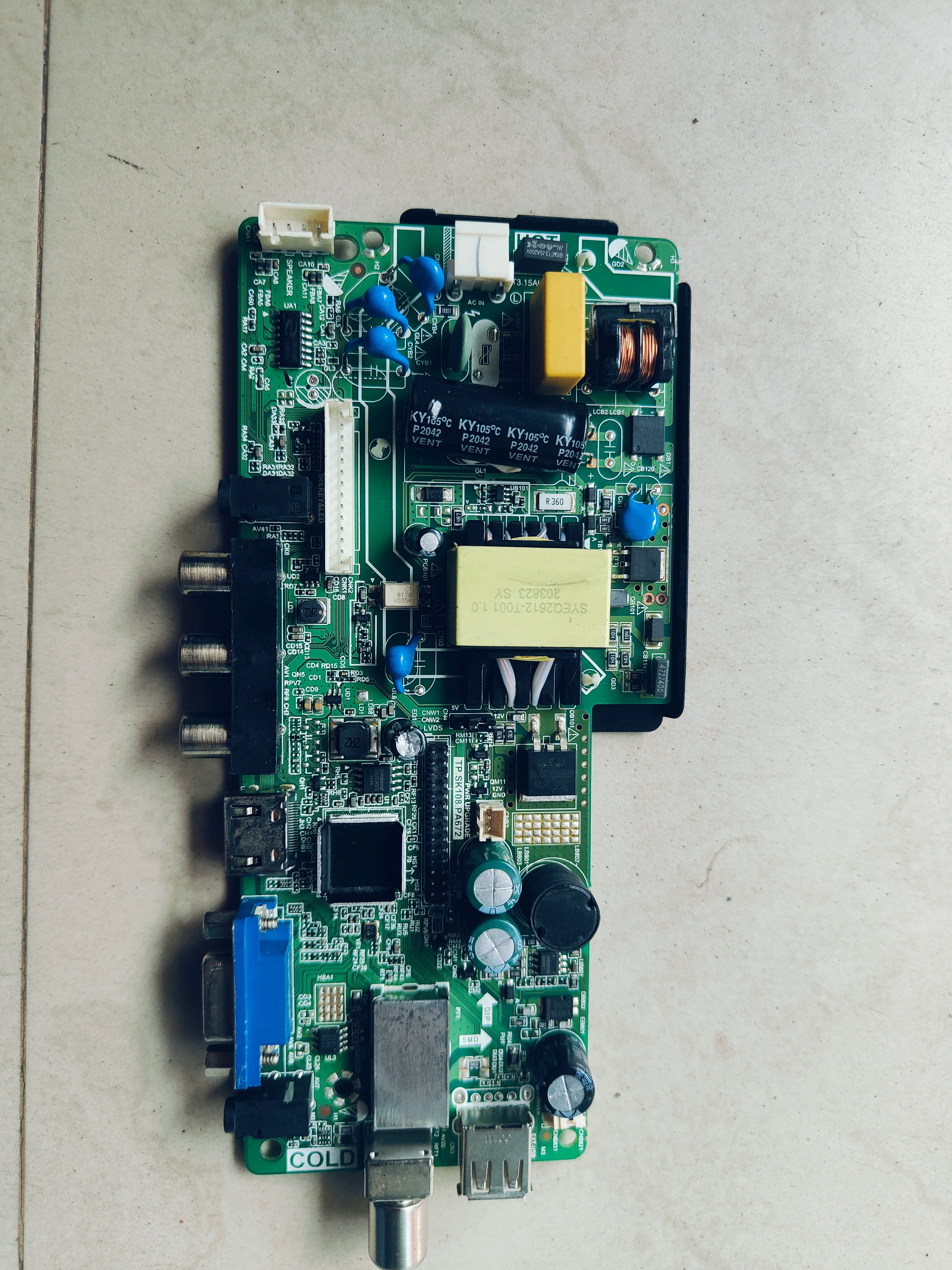 TP.SK108.PA672 24-Inch Universal LED LCD TV Combo Board – Motherboard Replacement Kit# - Image 2