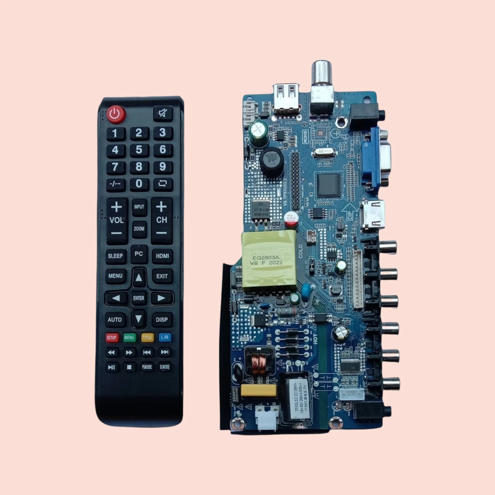 TV Combo Board with Remote Compatible with All Brands Model VS.TP53U.52.2 24-Inch LED/LCD# - Image 7