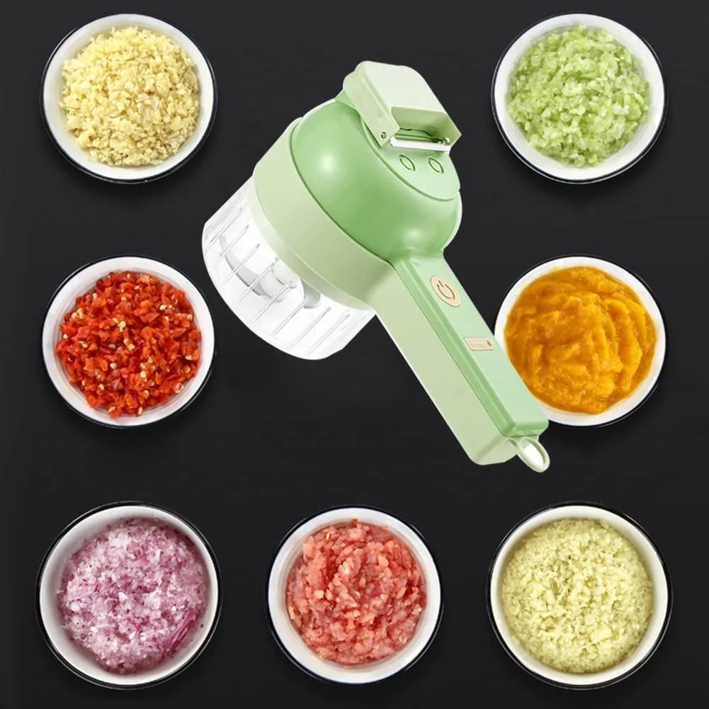 Faritha 4 in 1 Portable Rechargeable Electric Vegetable Cutter Set - Image 5