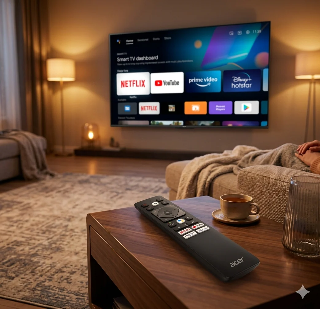 Acer Smart LED TV Remote Control – Compatible with Disney+ Hotstar, Netflix, YouTube & Prime Video with voice # - Image 4
