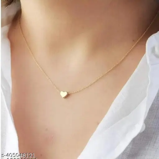 Allure Fancy Gold-Plated Brass Women's Necklace & Chain - Image 3
