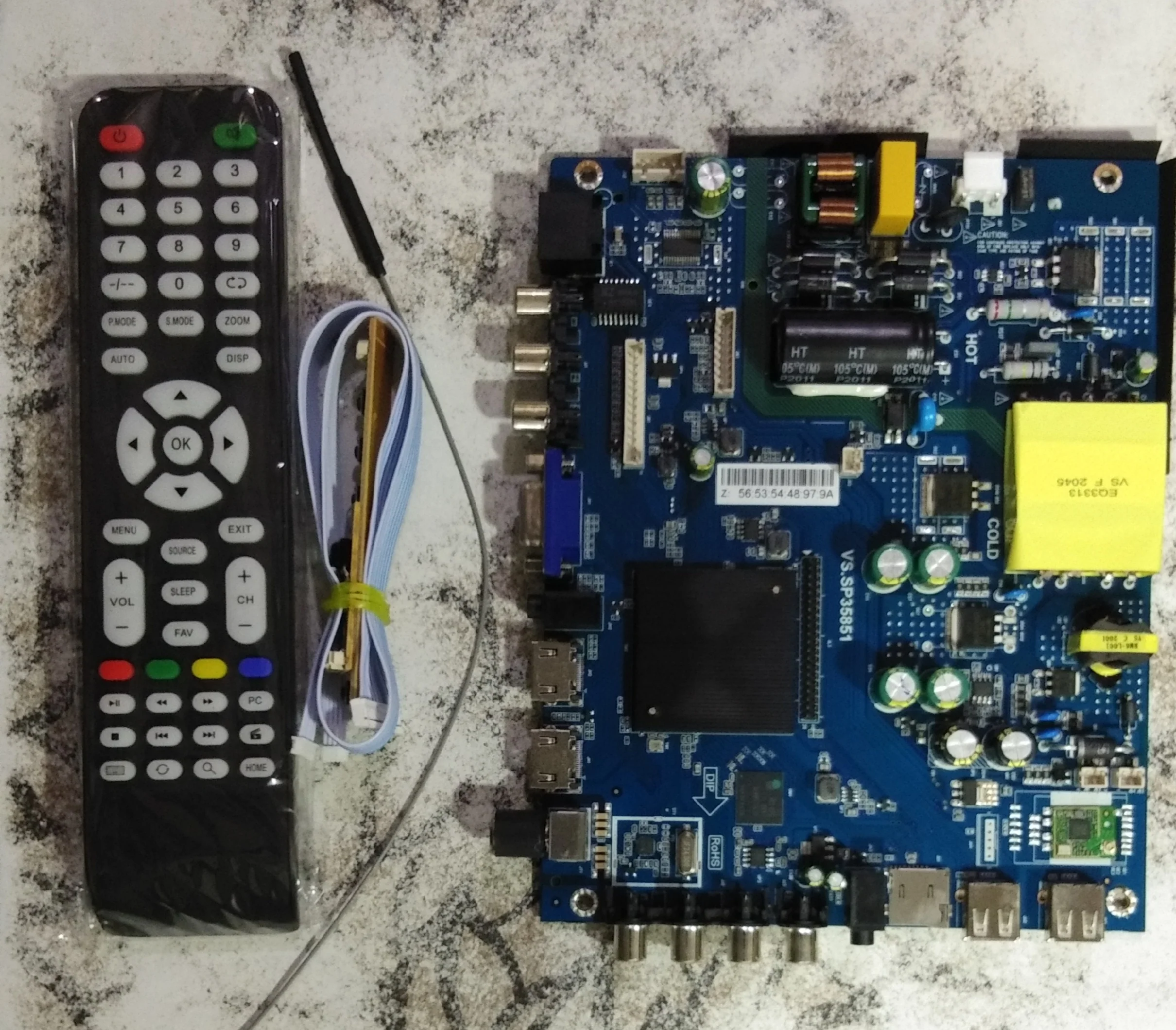 Android Smart TV Motherboard VS.SP35851 – 40″ LED/LCD Board with Remote## - Image 3
