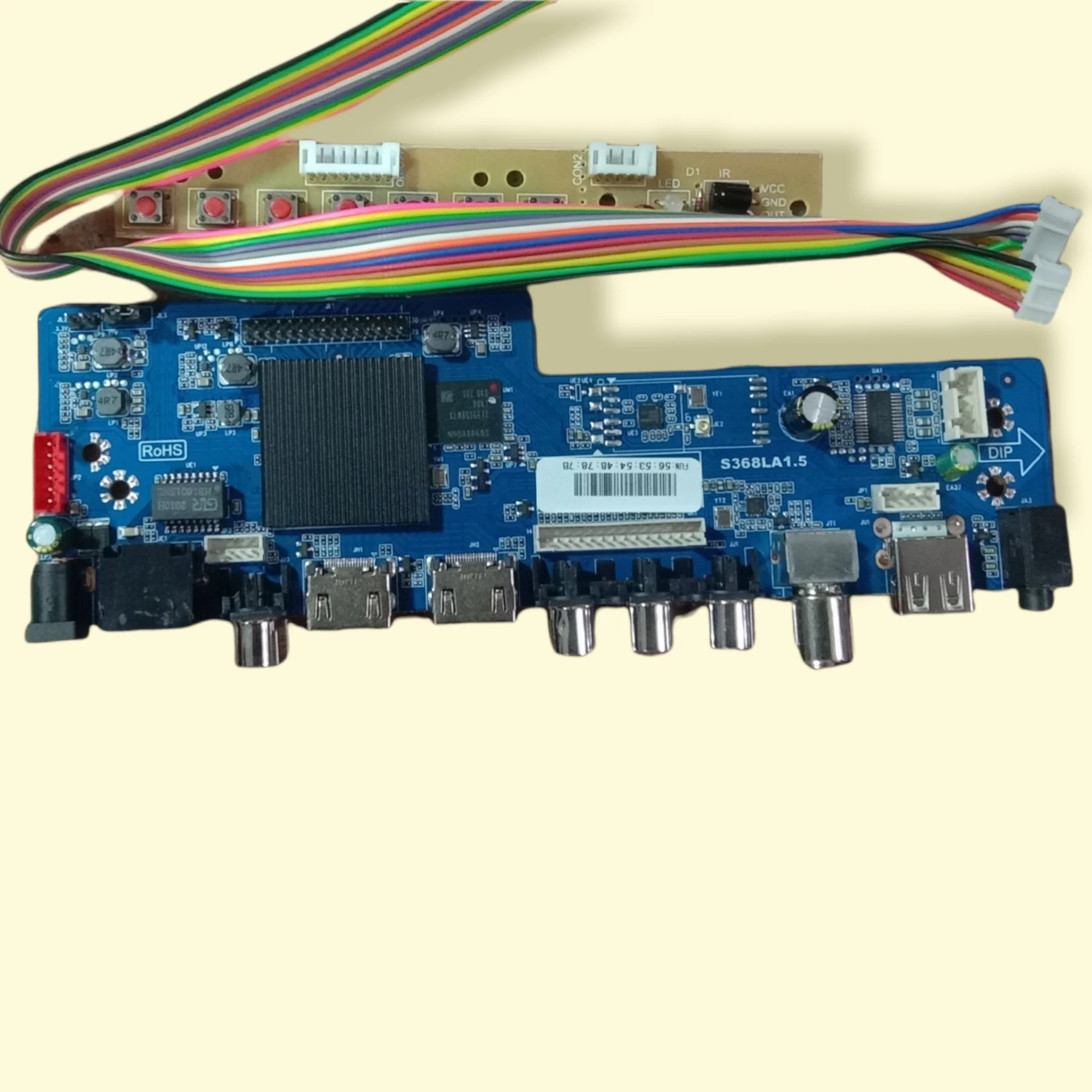 Universal Android TV Motherboard S368A1.5 – Supports 22" to 55" Smart TVs | 512MB RAM | Remote Included - Image 3