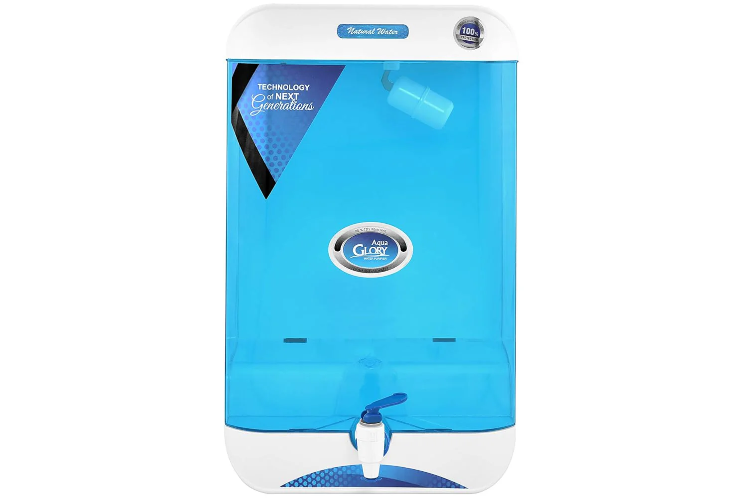 Aqua Glory 14L RO+UF Water Purifier with Active Copper, TDS Control & UV LED Disinfection – Smart Tank Filter for Home & Office - Image 2