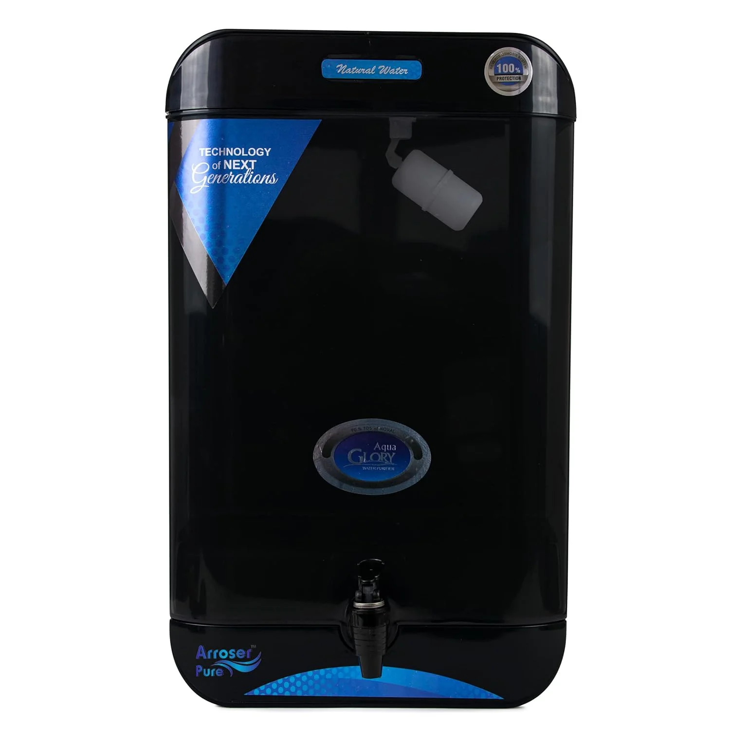 Aqua Glory 14L RO+UF Water Purifier with Active Copper, TDS Control & UV LED Disinfection – Smart Tank Filter for Home & Office - Image 4