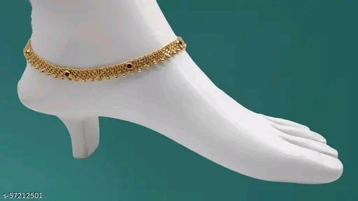 Elegant Gold-Plated Brass Women's Anklets – Timeless Charm for Every Occasion - Image 2