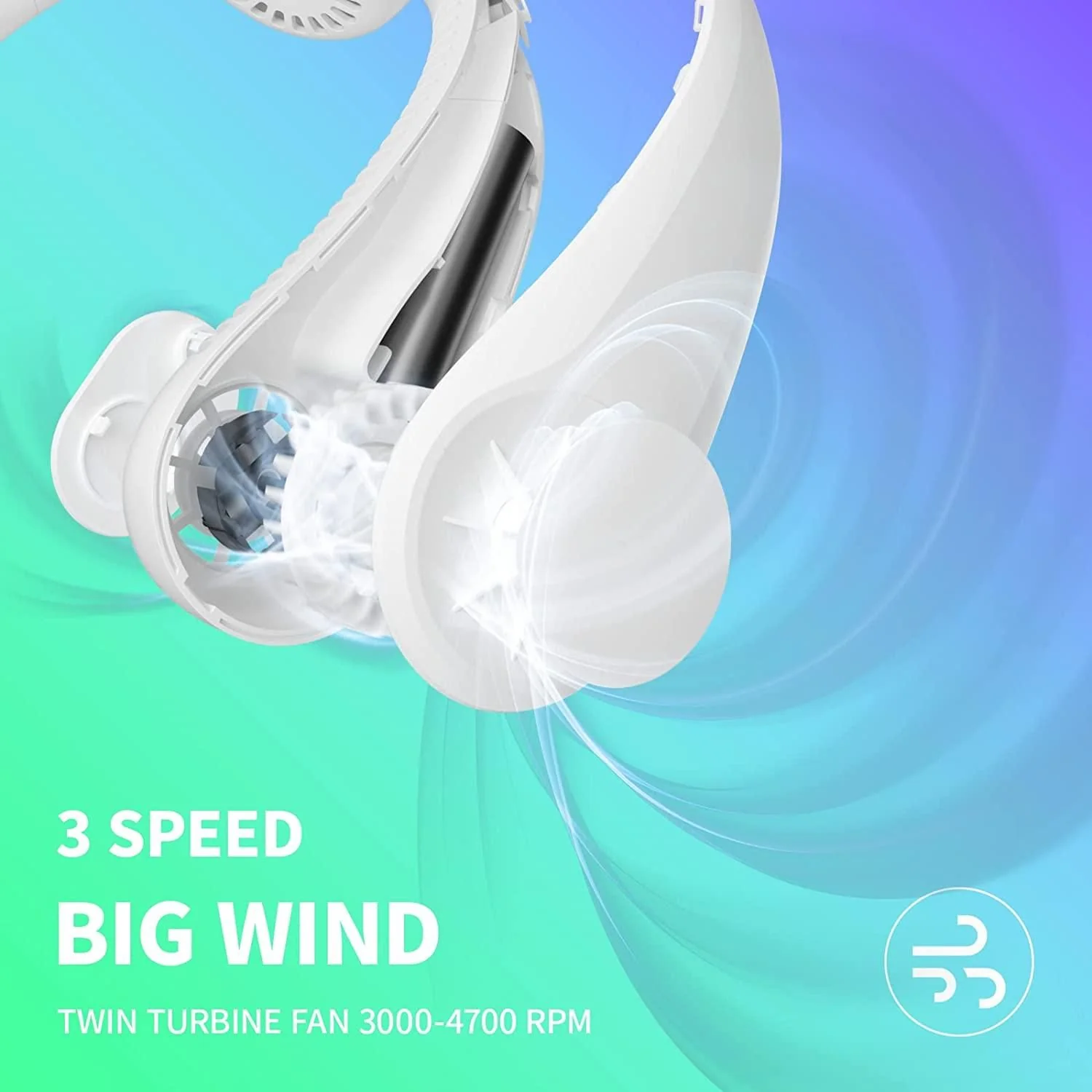 Bladeless Hanging Wearable neck Fans useful for kitchen cooking time - Image 7