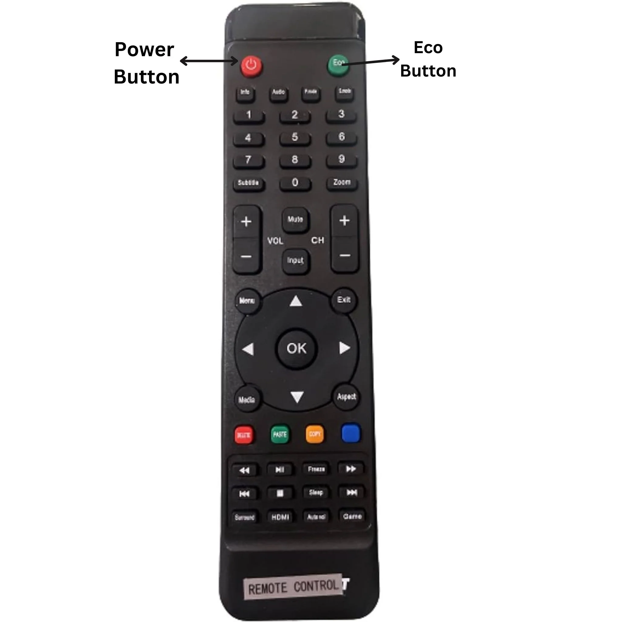 Blaupunkt LED/LCD TV Remote Control – Replacement for Blaupunkt Smart TVs# - Image 3