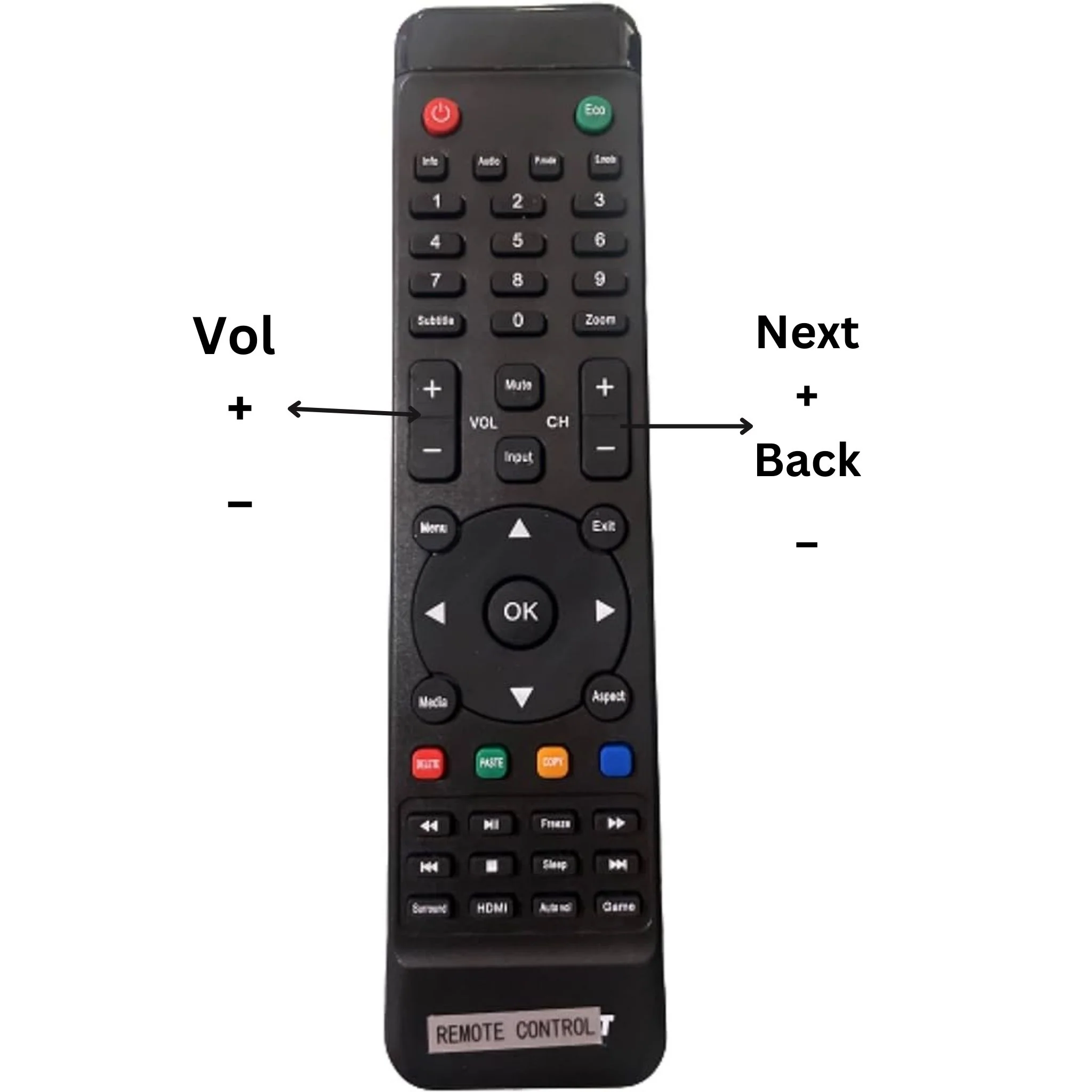 Blaupunkt LED/LCD TV Remote Control – Replacement for Blaupunkt Smart TVs# - Image 6