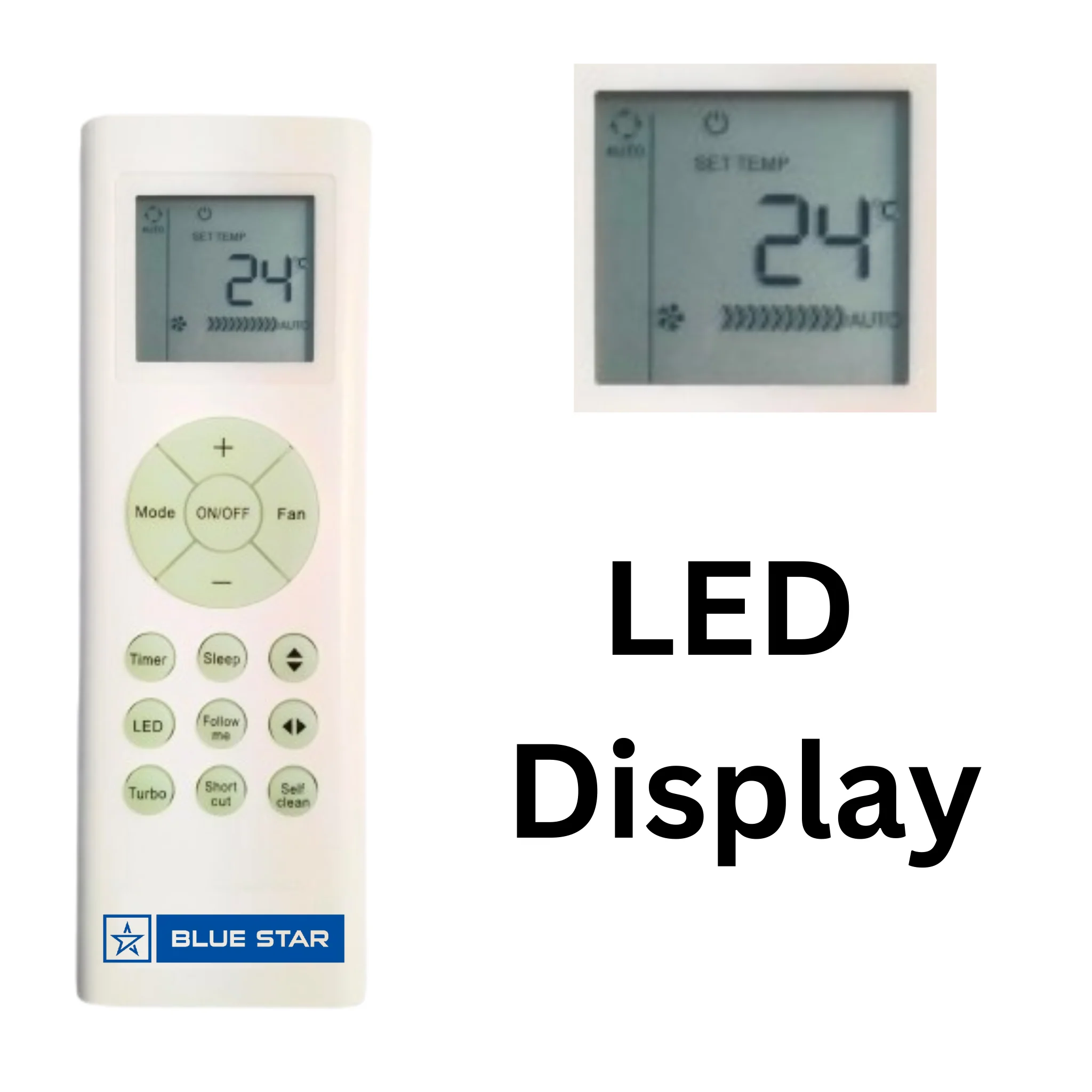 Blue Star AC Remote Control – Model 201A Replacement for Split & Window ACs # - Image 2