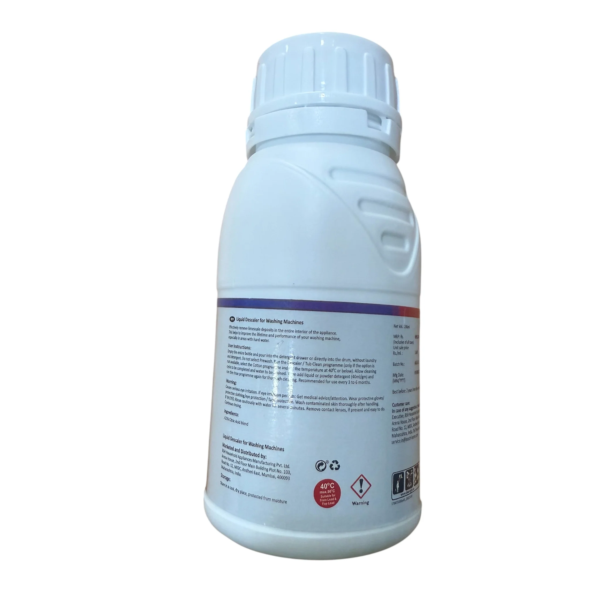 Bosch Washing Machine Descaler 200ml – Powerful Limescale & Odor Remover | ₹100 Less Than Amazon - Image 3