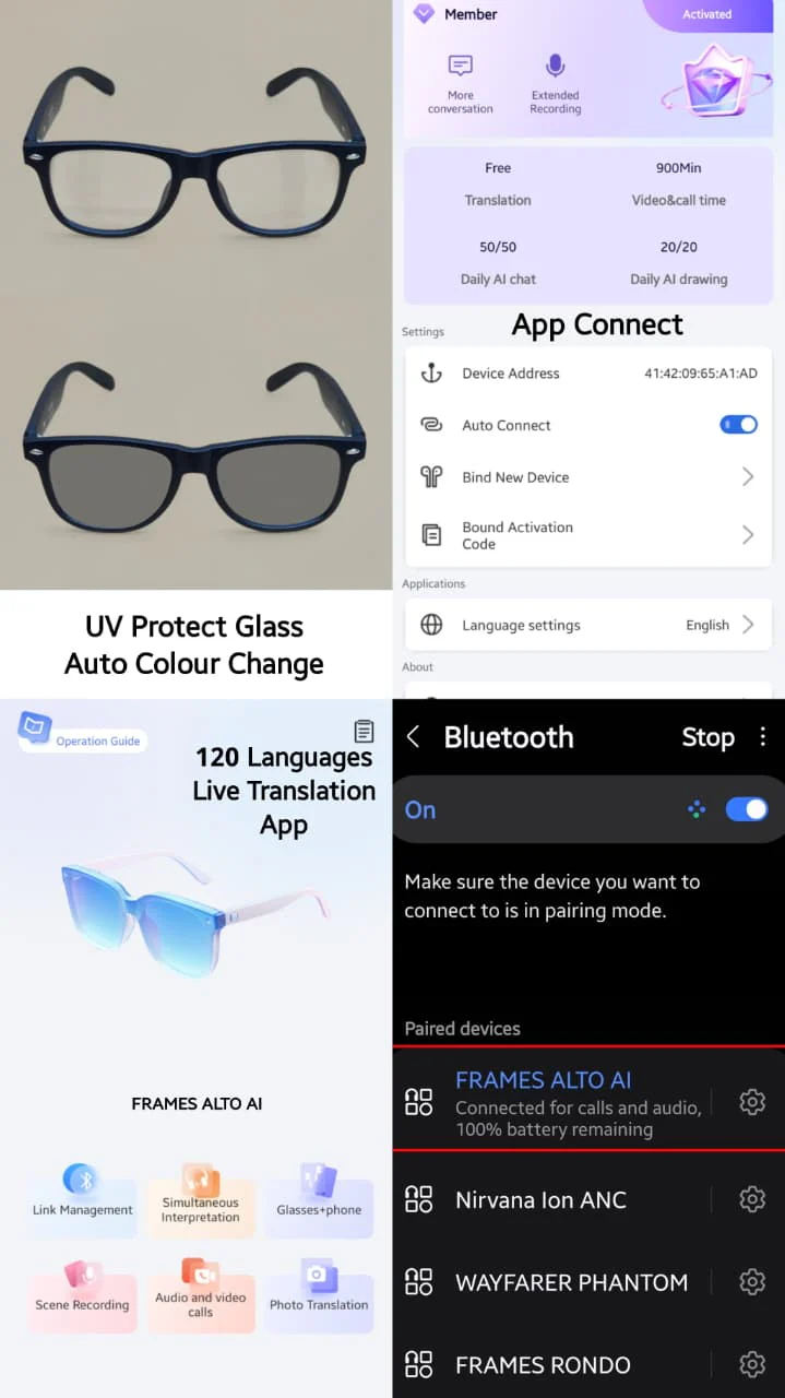 BOSE Frames Alto AI Smart Audio Glasses – Photochromic | Bluetooth 5.4 | 120+ Language Translation | Dual Stereo Speakers - Image 6