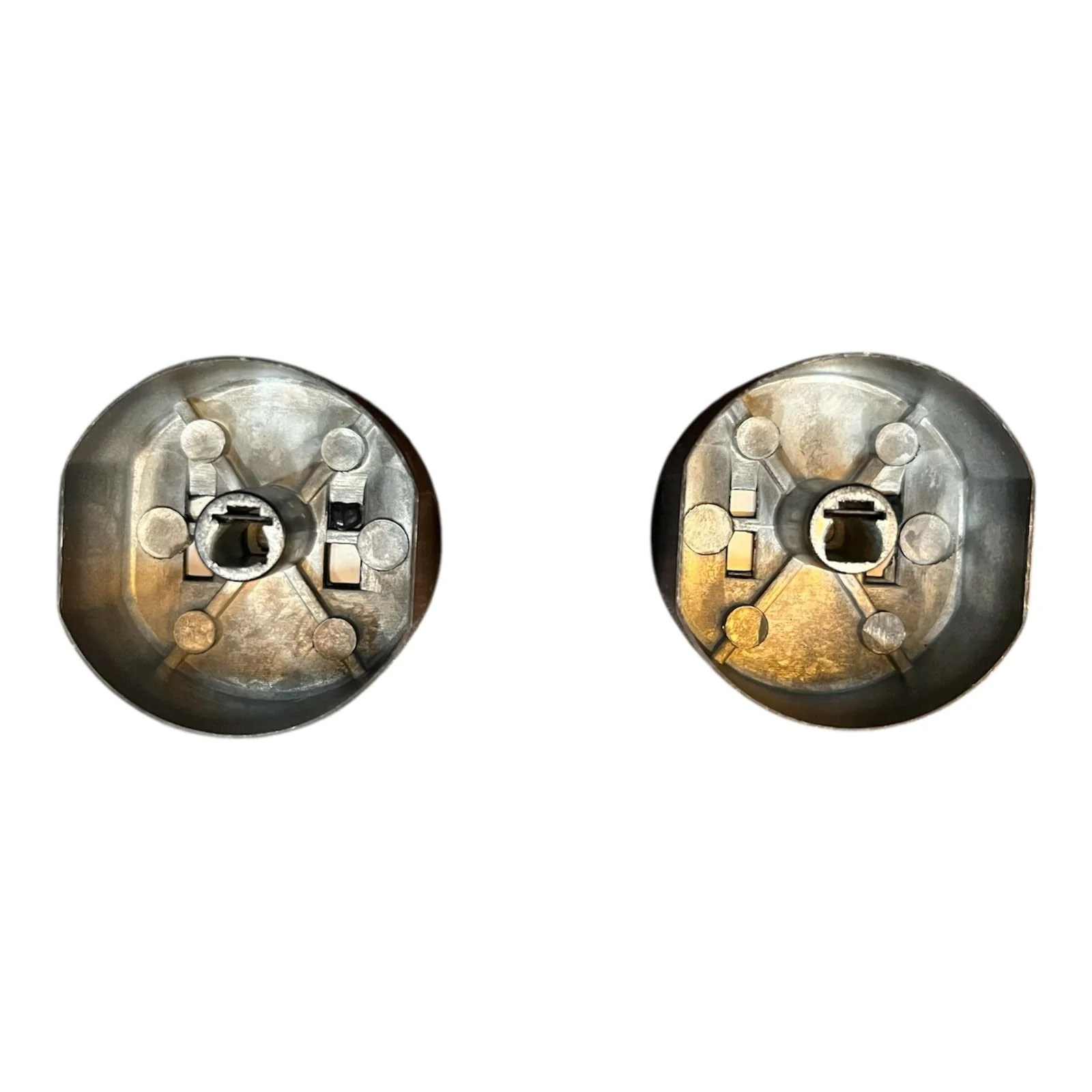 Brushed Steel Metal Gas Stove Knobs – Replacement Pair for Cooktops # - Image 2