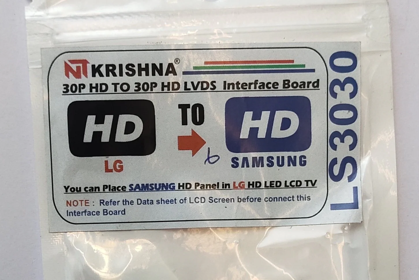LG to Samsung HD 30P LVDS Interface Board - 30P HD LVDS Converter Board LS3030# - Image 3