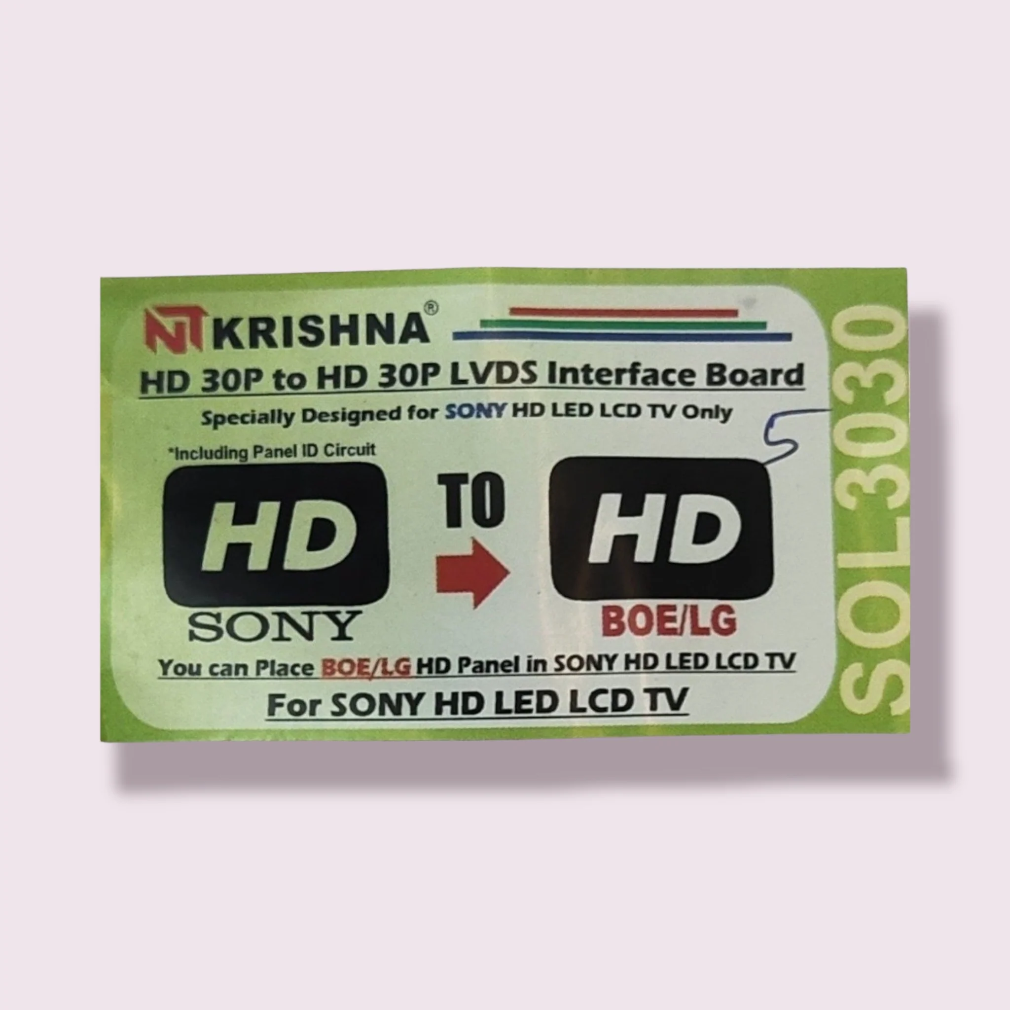 Sony toBOE/LG HD30P to HD30P LVDS Interface Board SOL3030 – High-Quality LCD Controller Converter Board# - Image 3