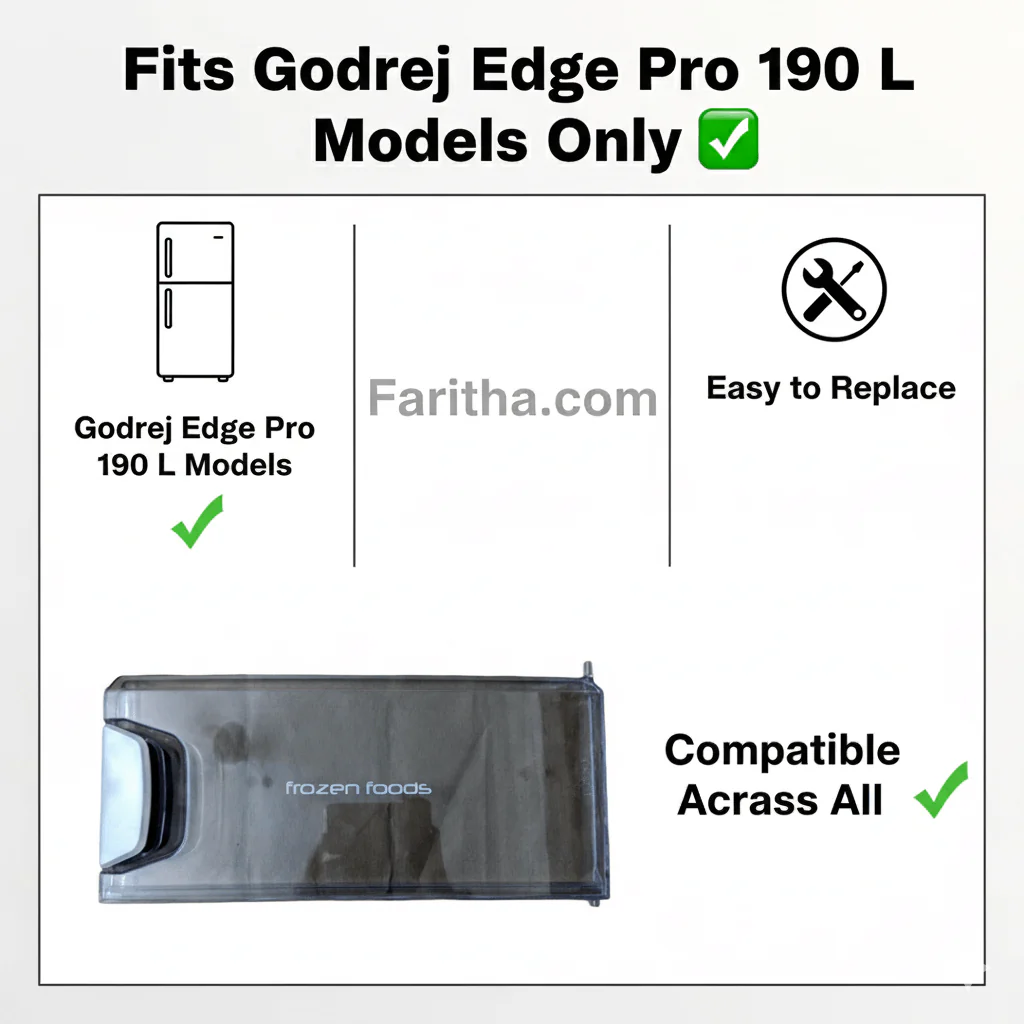 Freezer door for godrej edge pro 190 litres refrigerator (White Handle) Length 38.5 CM Breath 18 CM - Image 12