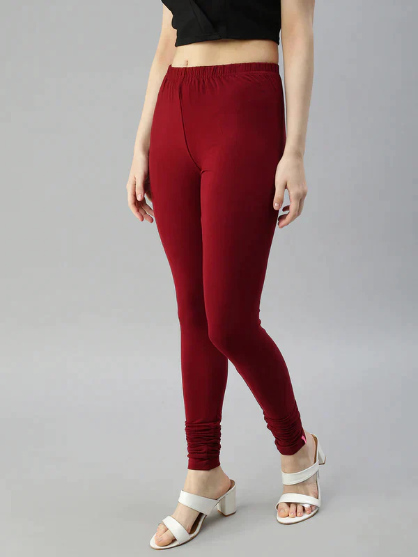 M Size Prisma Ladies Churidar Leggings - Elevate Your Style with 60 Captivating Colors!  M - Image 8