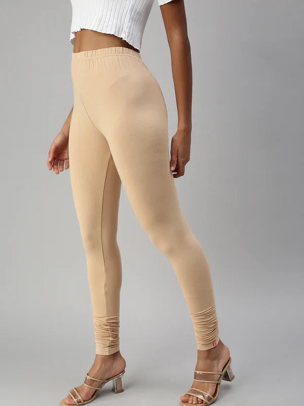 L Size Prisma Ladies Churidar Leggings - Elevate Your Style with 60 Captivating Colors!  L - Image 15