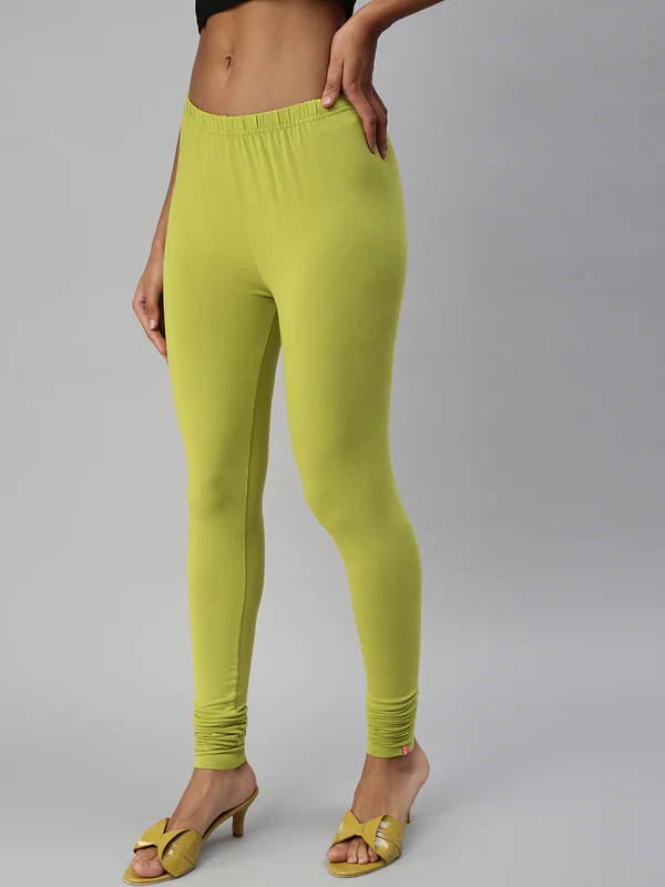 L Size Prisma Ladies Churidar Leggings - Elevate Your Style with 60 Captivating Colors!  L - Image 5