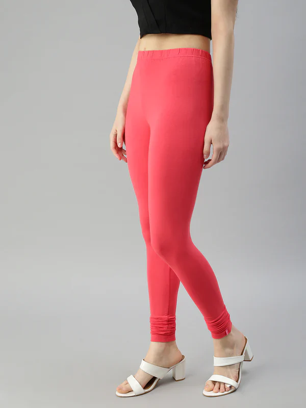 L Size Prisma Ladies Churidar Leggings - Elevate Your Style with 60 Captivating Colors!  L - Image 9