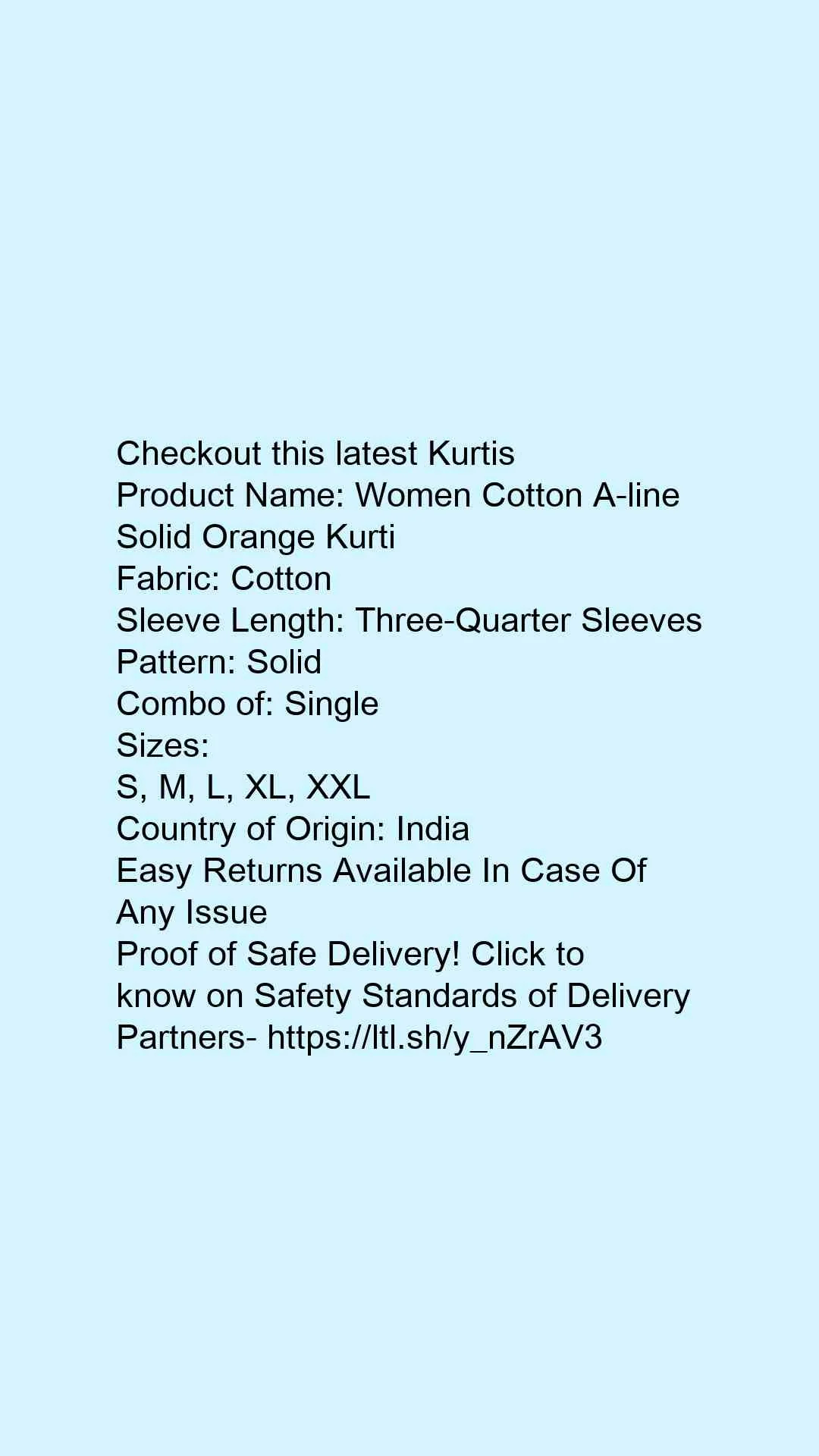 Women's Solid Cotton Kurti - Image 5