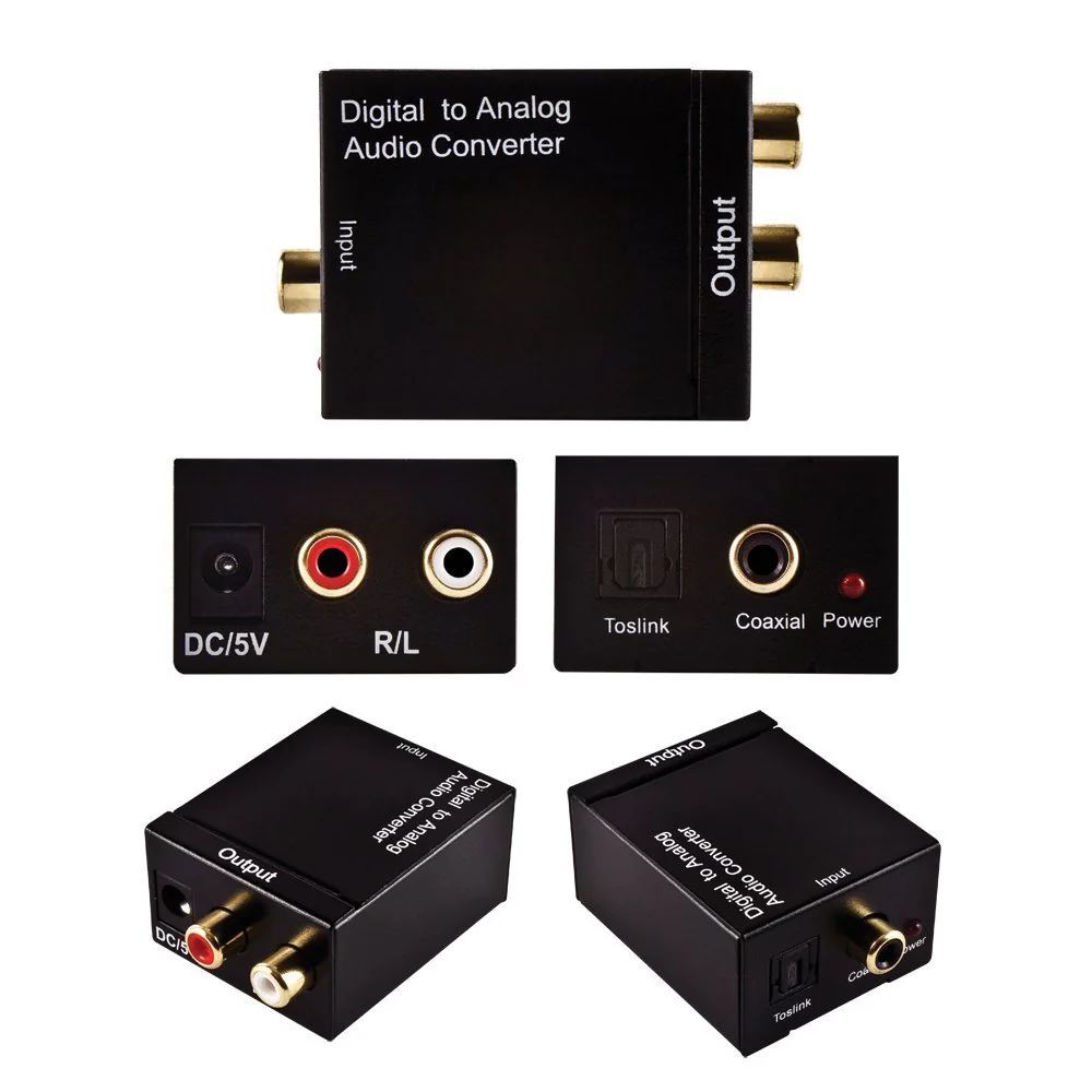 Digital to Analog Audio Converter | Optical (Toslink) to RCA Stereo Output # - Image 3