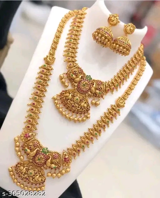 ✨ Diva Gold-Plated Haram & Earrings Set – Timeless Elegance for Every Occasion ✨"