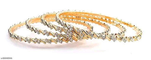 Diva Glittering Bracelet &amp; Bangles – Elegant Gold Plated Designer Jewellery for Women &amp; Girls - Image 2