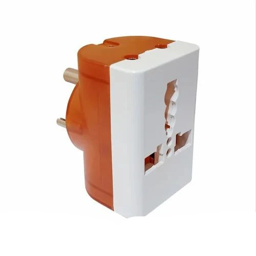 Electric 3 Three Pin Plastic Multi Plug - Image 2