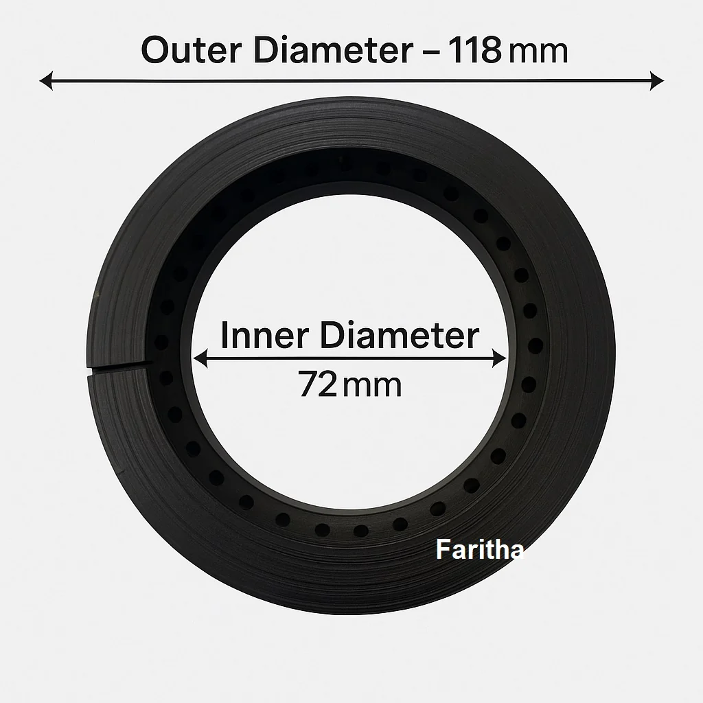 Elica Compatible Gas Stove Burner – Left Ring Burner for MFC 4 B 70 ED SWIRL NCI Hob (Black Glass, Single Piece Replacement) - Image 4