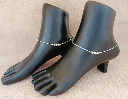 Elite Bejeweled Women Anklets &amp; Toe Rings – Silver Plated Elegance - Image 2
