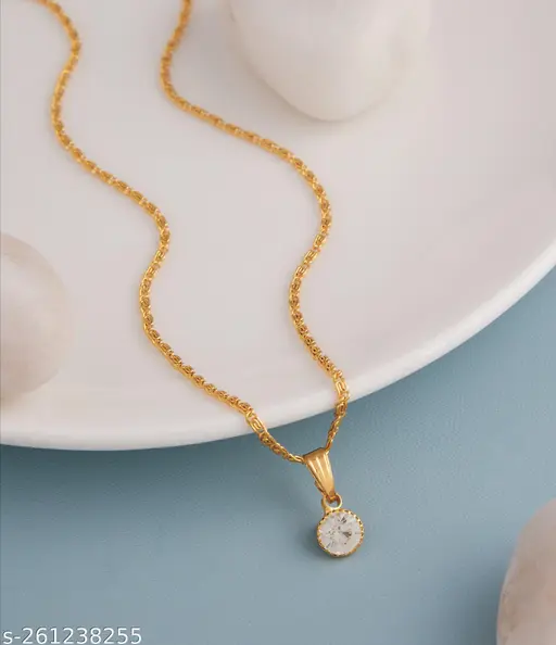 Charming Women’s Gold-Plated Necklace Set with Cubic Zirconia – Elegant & Adjustable - Image 3