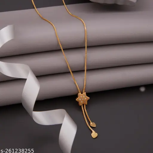 Charming Women’s Gold-Plated Necklace Set with Cubic Zirconia – Elegant & Adjustable - Image 4