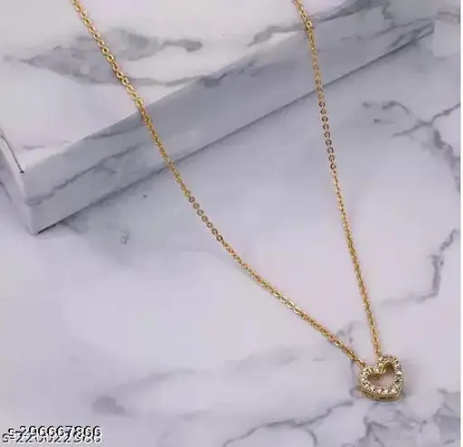 Elite Fancy Women Necklaces & Chains – Gold Plated with Cubic Zirconia - Image 3