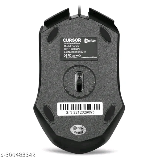 Enter Cursor Wired Optical Mouse - Sleek  Durable for Desktop Use - Image 2
