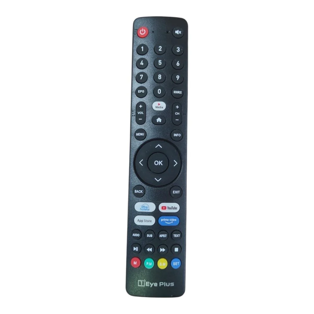 Replacement Eye Plus Smart TV Remote Control with Netflix Prime YouTube Hotkeys #