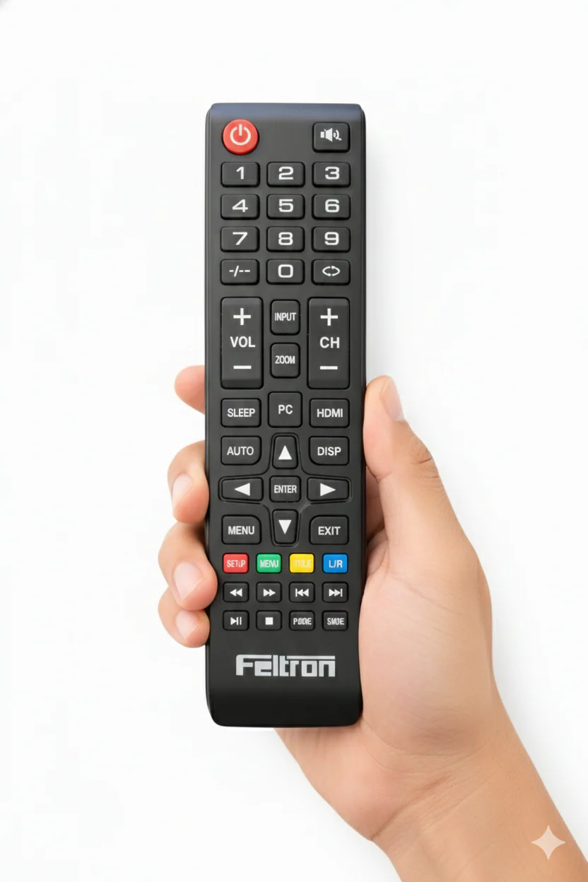Feltron Universal LED/LCD TV Remote Control – Easy Button Layout & Durable Design
