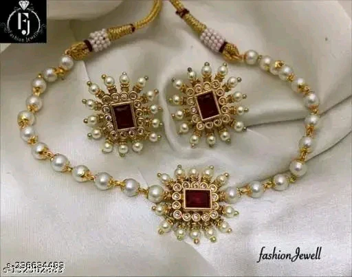 Elegant Feminine Colorful Jewellery Set - Gold Plated with Cubic Zirconia