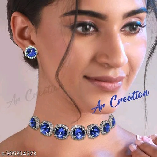 Feminine Unique Jewellery Set – Elegant Necklace & Earring Combo for Women - Image 2