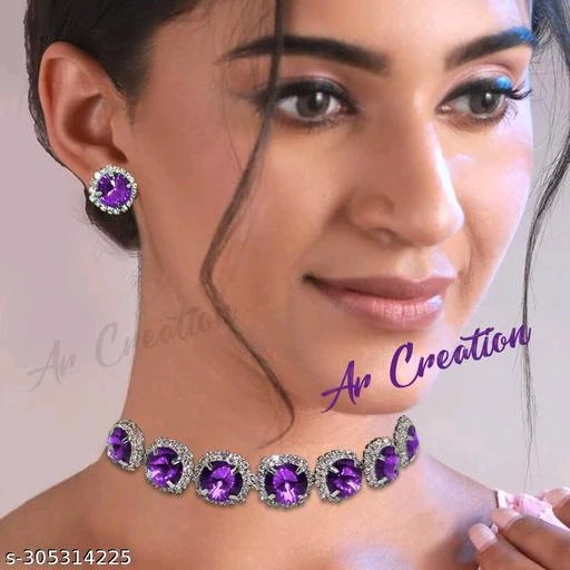 Feminine Unique Jewellery Set – Elegant Necklace & Earring Combo for Women - Image 4