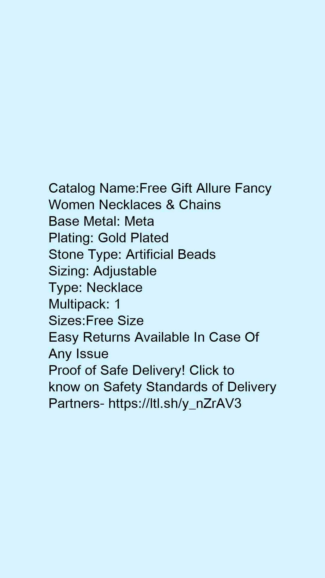 Free Gift Allure Fancy Women Necklaces & Chains - Image 5
