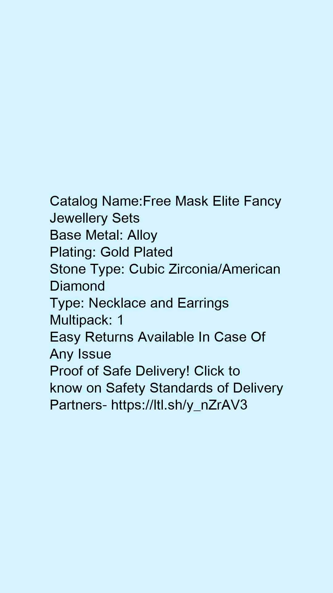 Free Mask Elite Fancy Jewellery Sets - Image 5