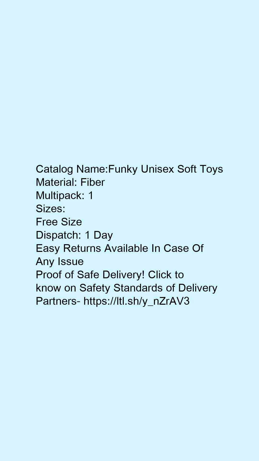 Funky Unisex Soft Toys - Image 4