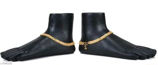 Elegant Gold-Plated Traditional Indian Anklet with Colorful Stones for Women & Girls - Image 3