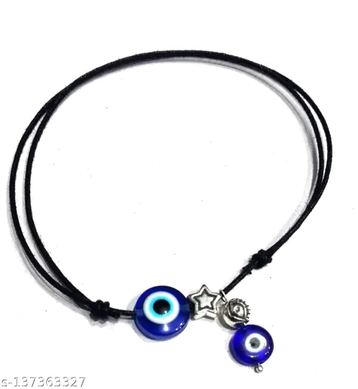 Elegant Black Thread Anklet with Oxidised Beads by Gurjari Jewellers - Image 3