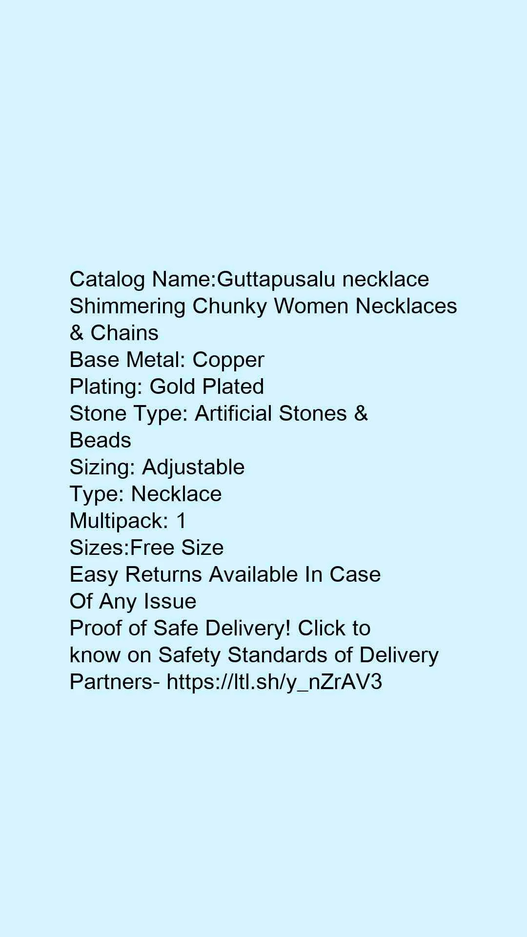Guttapusalu necklace Shimmering Chunky Women Necklaces & Chains - Image 4
