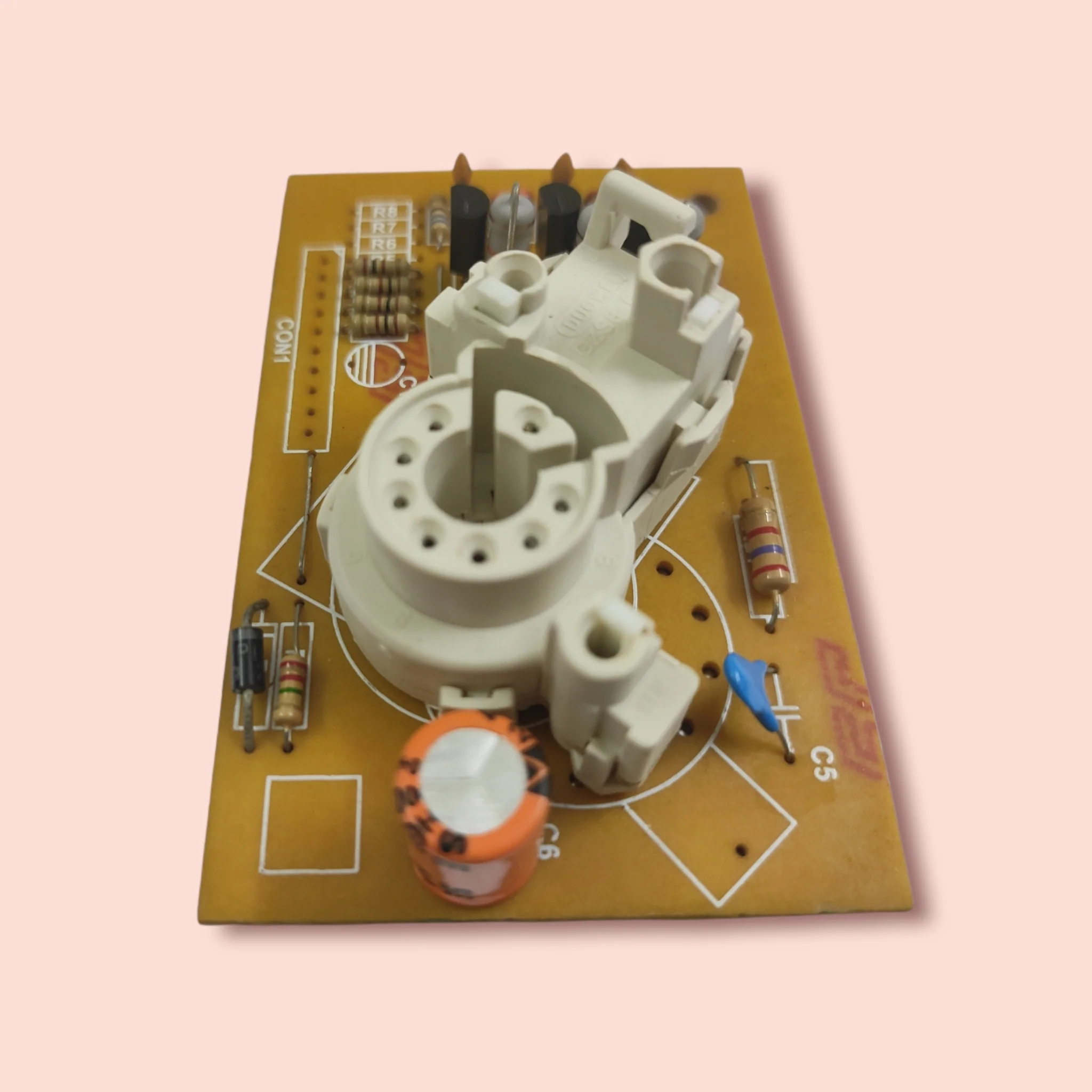 7 Pin Terminals CRT Socket – White, Durable & High-Quality Electrical Connector# - Image 2