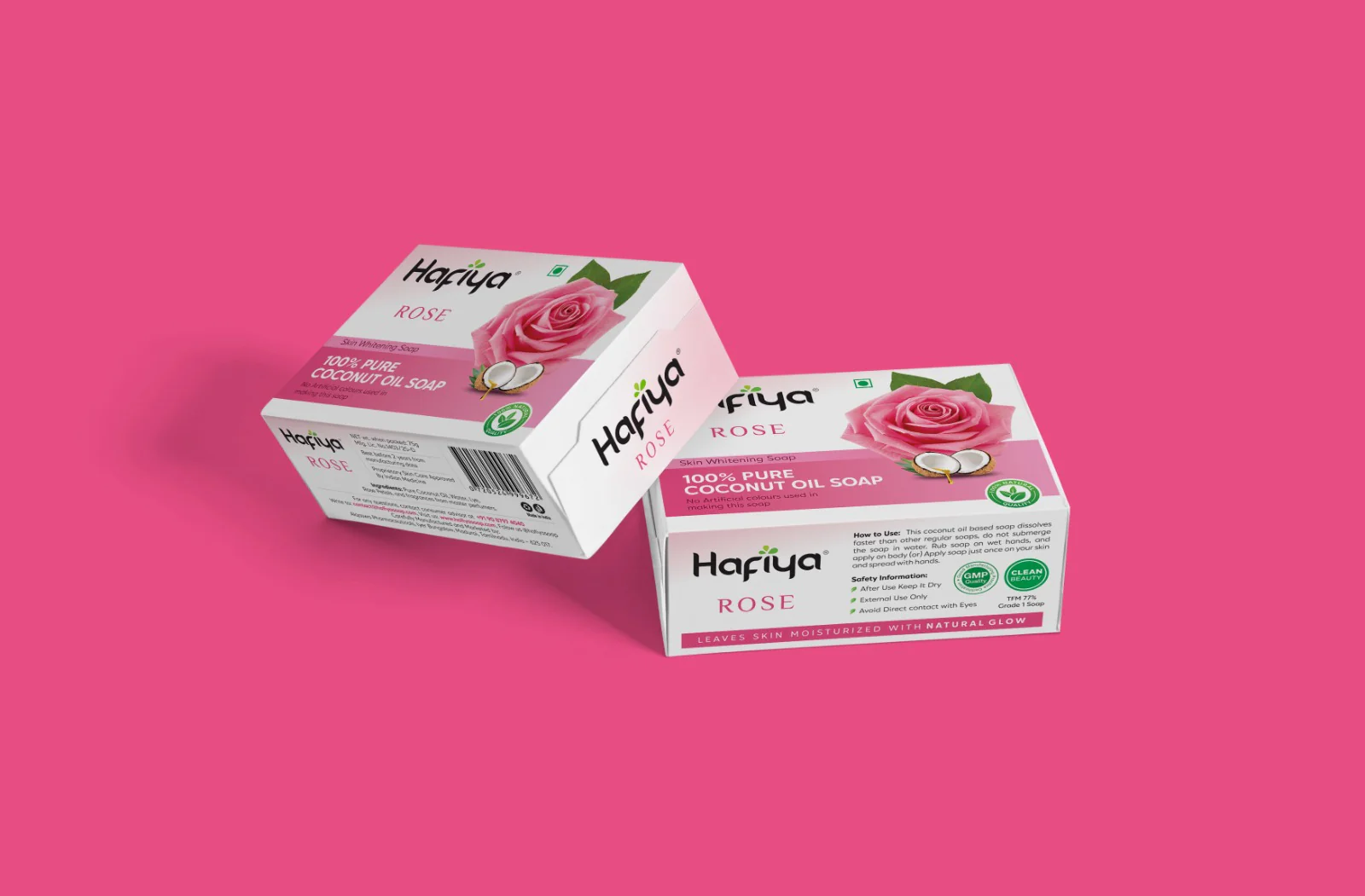 Hafiya 100% Coconut Oil - Rose Soap - Image 2